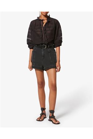 Blusa Peline In Cotone E Pizzo A Fiori MARANT ÉTOILE | HT0817FAD1J05E01BK